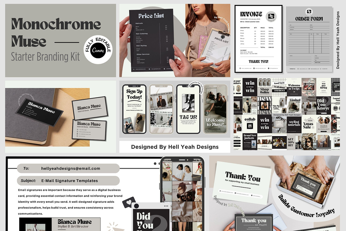 Monochrome Muse Starter Branding Kit preview 3