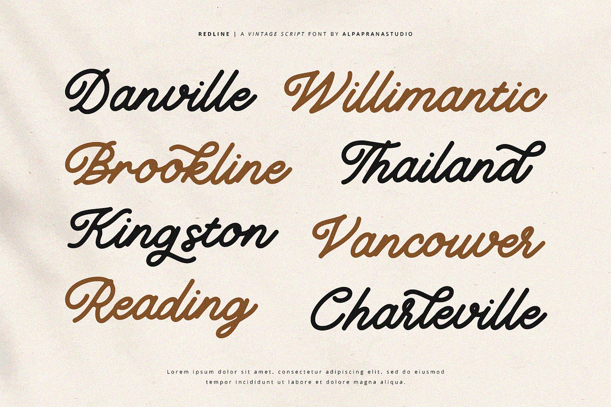 Redline - Vintage Script Font