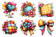 Whimsical Spring Gingham Clipart, an Illustration by Daily.Designs (Thumbnail 4 of 7)
