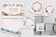 Nautical watercolor clipart, an Illustration by Kate Lanbina (Thumbnail 7 of 12)