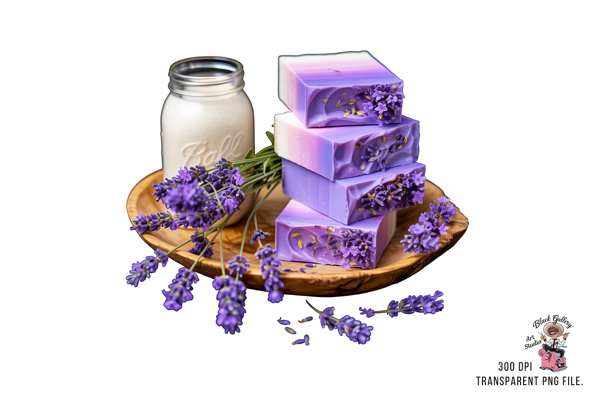 Honey Lavender Soap PNG Bundle, an Illustration by Clipart Bloom (Photo 7 of 11)