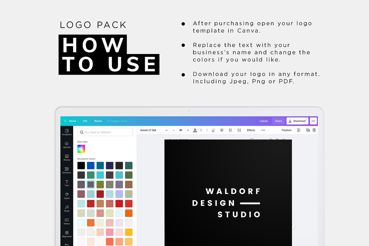 Minimalist Logo Kit Canva Template, a Branding & Logo Template by ...
