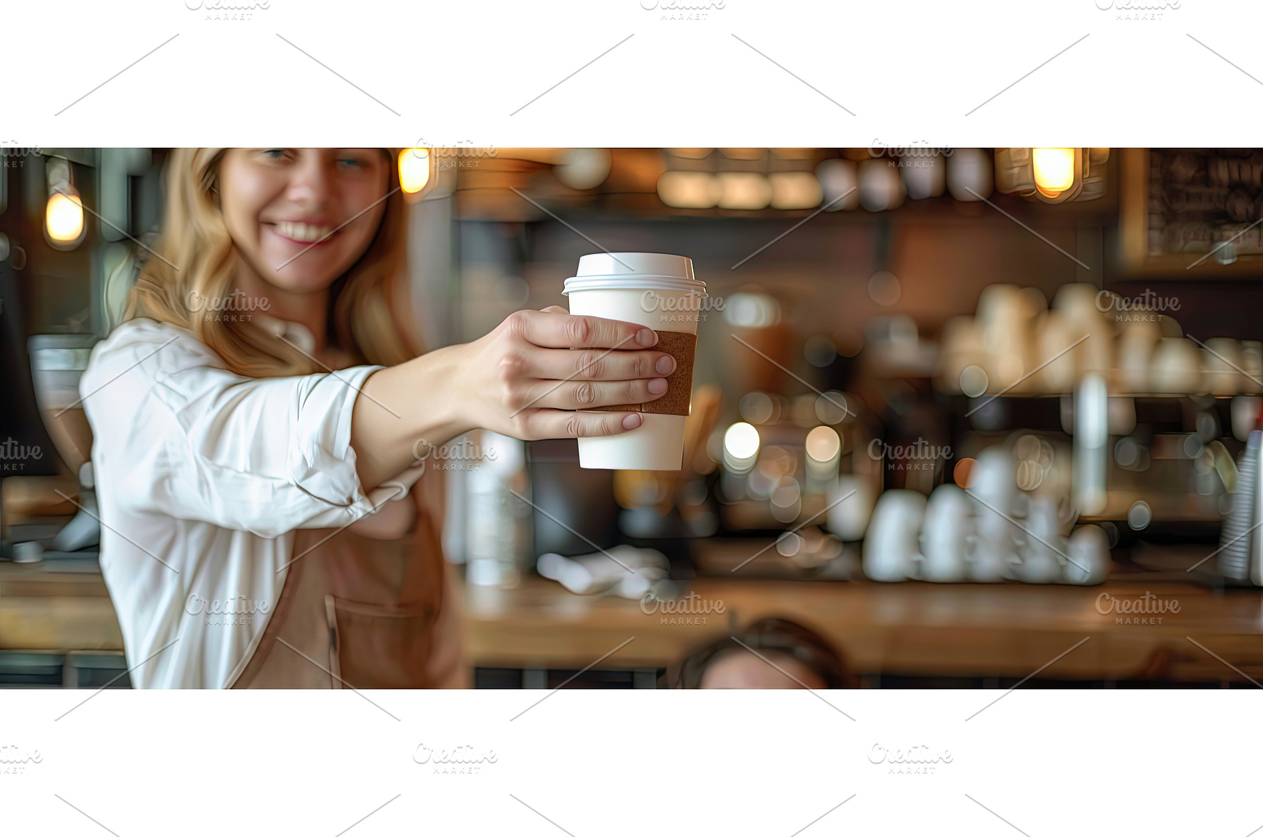 Barista Offering Fresh Coffee in, a Food & Drink Photo by piter.goskov