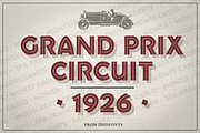 Grand Prix Circuit 1926, a Sans Serif Font by idiofonts (Thumbnail 1 of 6)