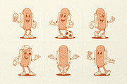 Hot Dog Cartoon Mascot Character, a Food Illustration by Vasya Kobelev (Thumbnail 4 of 6)