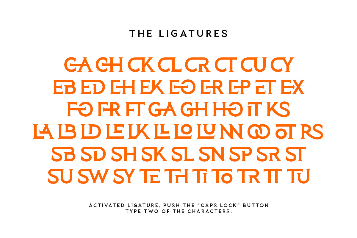 Planet Gamers - Ligature Logo Serif, a Serif Font by Sarid Ezra (Photo 3 of 7)