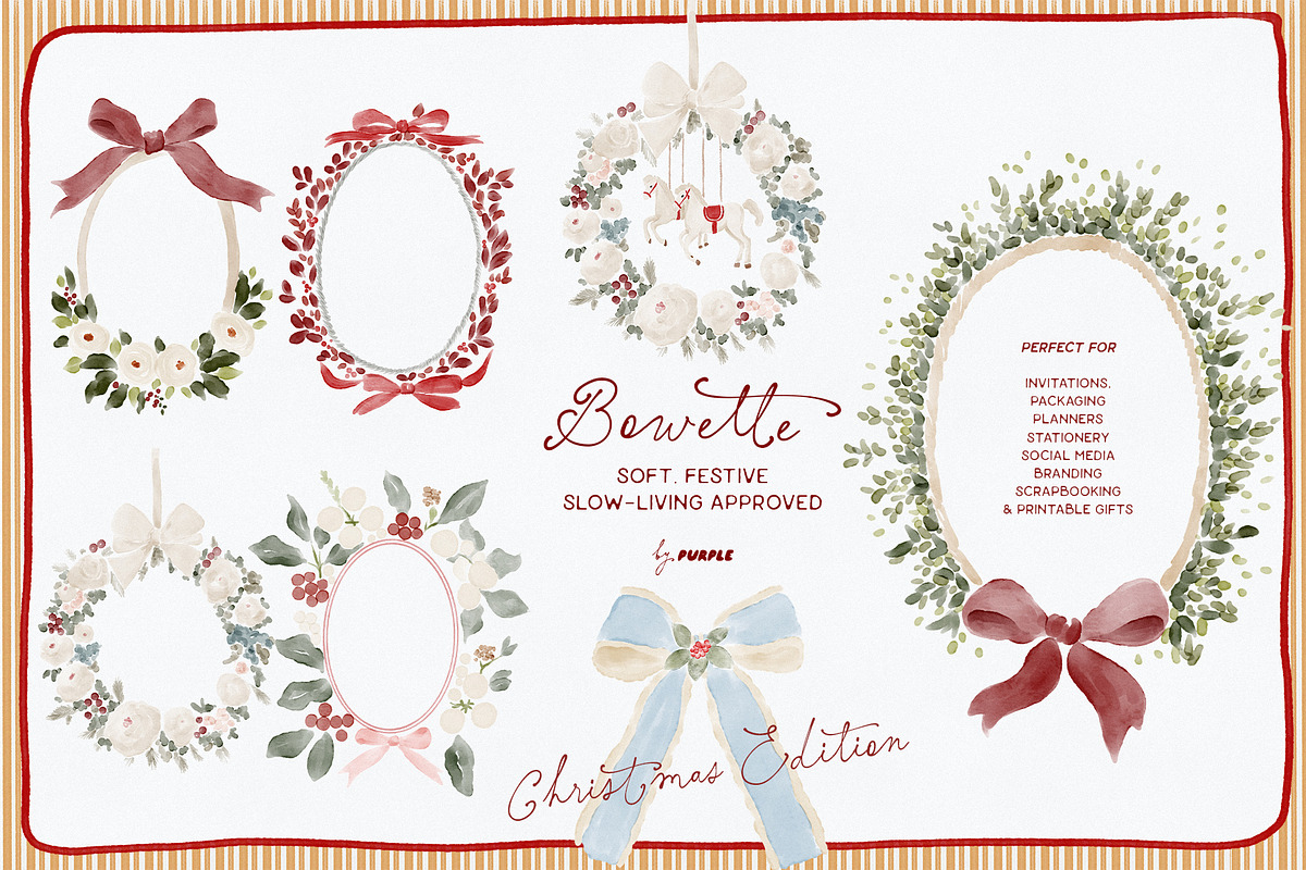 Bowette: Christmas Frames & Papers, an Object Graphic by Purple (Photo 7 of 13)