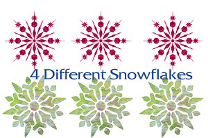 12 Snowflakes with artistic textures