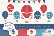 Americana Hot Air Balloons, an Illustration by Amanda Ilkov (Thumbnail 1 of 5)