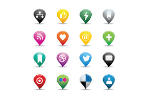 social media icon set, a Social Media Template by Amazing crafter