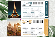 Editable Boarding Pass Template, a Card Template by YasdeyDesigns (Thumbnail 1 of 8)