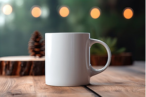 White blank mug mockup photo, a Business Photo by Aimagenarium@gmail.com