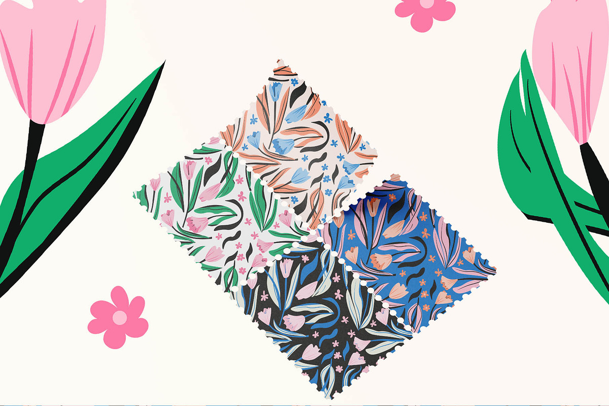 Spring tulip seamless pattern, a Pattern Graphic by lilovwishes (Photo 4 of 5)