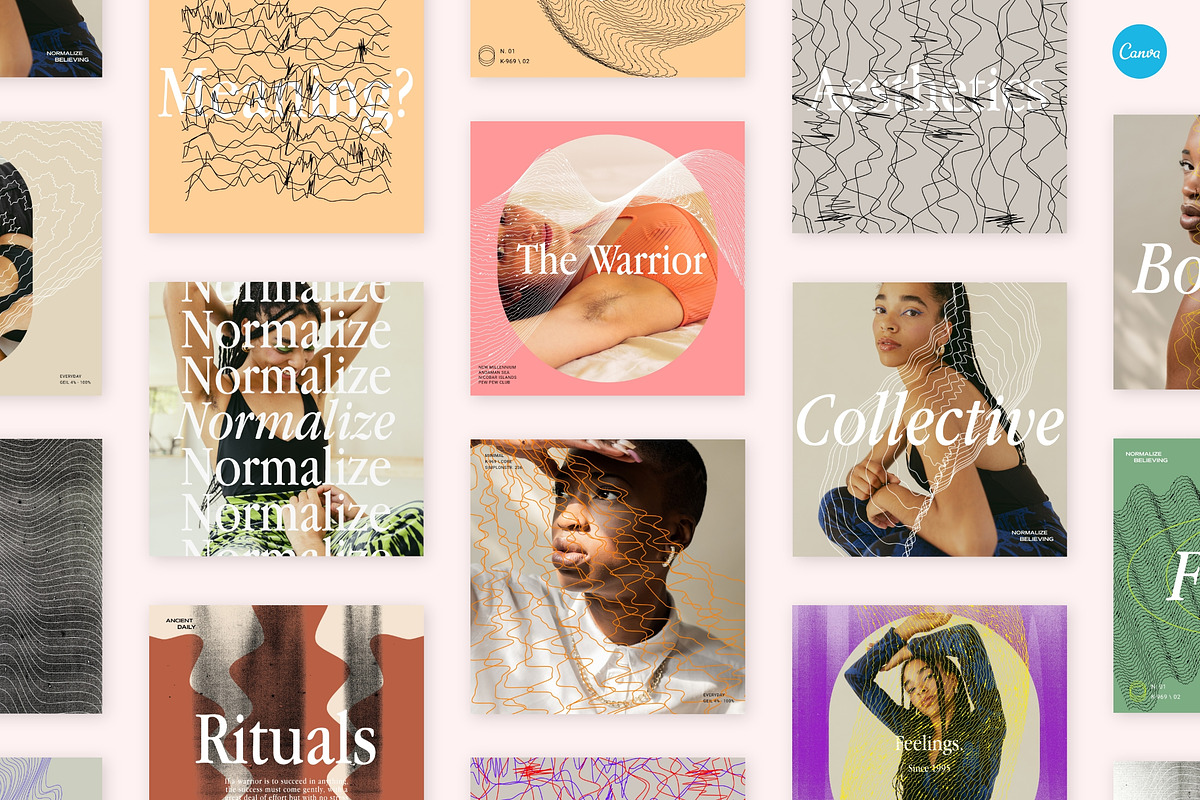 Feel - Social Media Kit CANVA & PS, a Social Media Template by Sparrow & Snow (Photo 1 of 25)