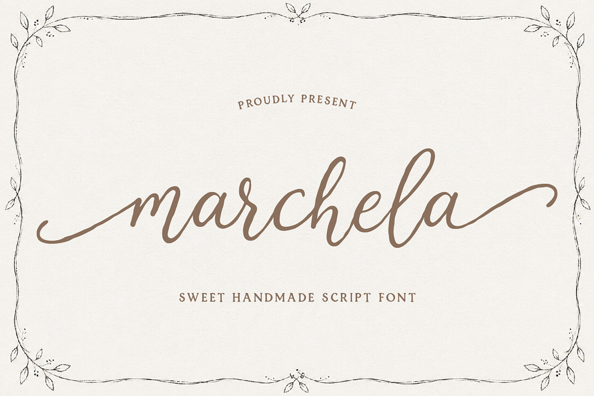 Marchela Sweet Handmade Script Font, a Script Font by Typebae (Photo 1 of 9)