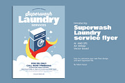 Superwash Laundry Service flyer, a Flyer Template by AdamHasan (Thumbnail 1 of 3)