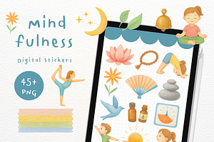 Mindfulness Goodnotes Stickers