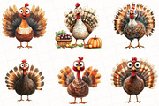 Thanksgiving Turkey Clipart, an Illustration by OK Design (Thumbnail 3 of 5)