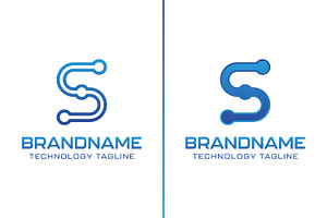Letter S Technology Logo, a Branding & Logo Template by Pray Art Design Studio