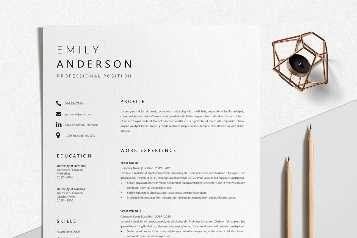 Basic CV Template Word, a Resume Template by LucaTheme (Photo 1 of 10)