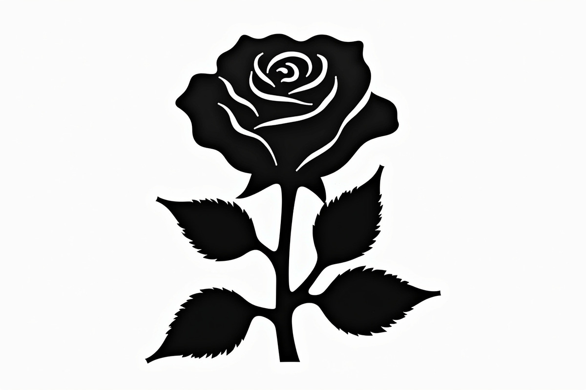 Rose Black Silhouette Decorative, an Illustration by Amazin_art (Photo 20 of 31)