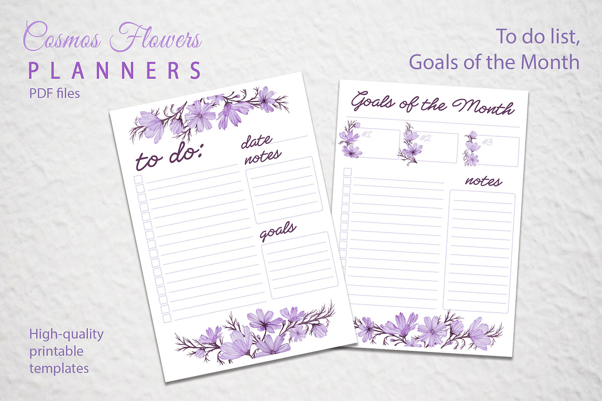Planners Cosmos Flowers preview 2