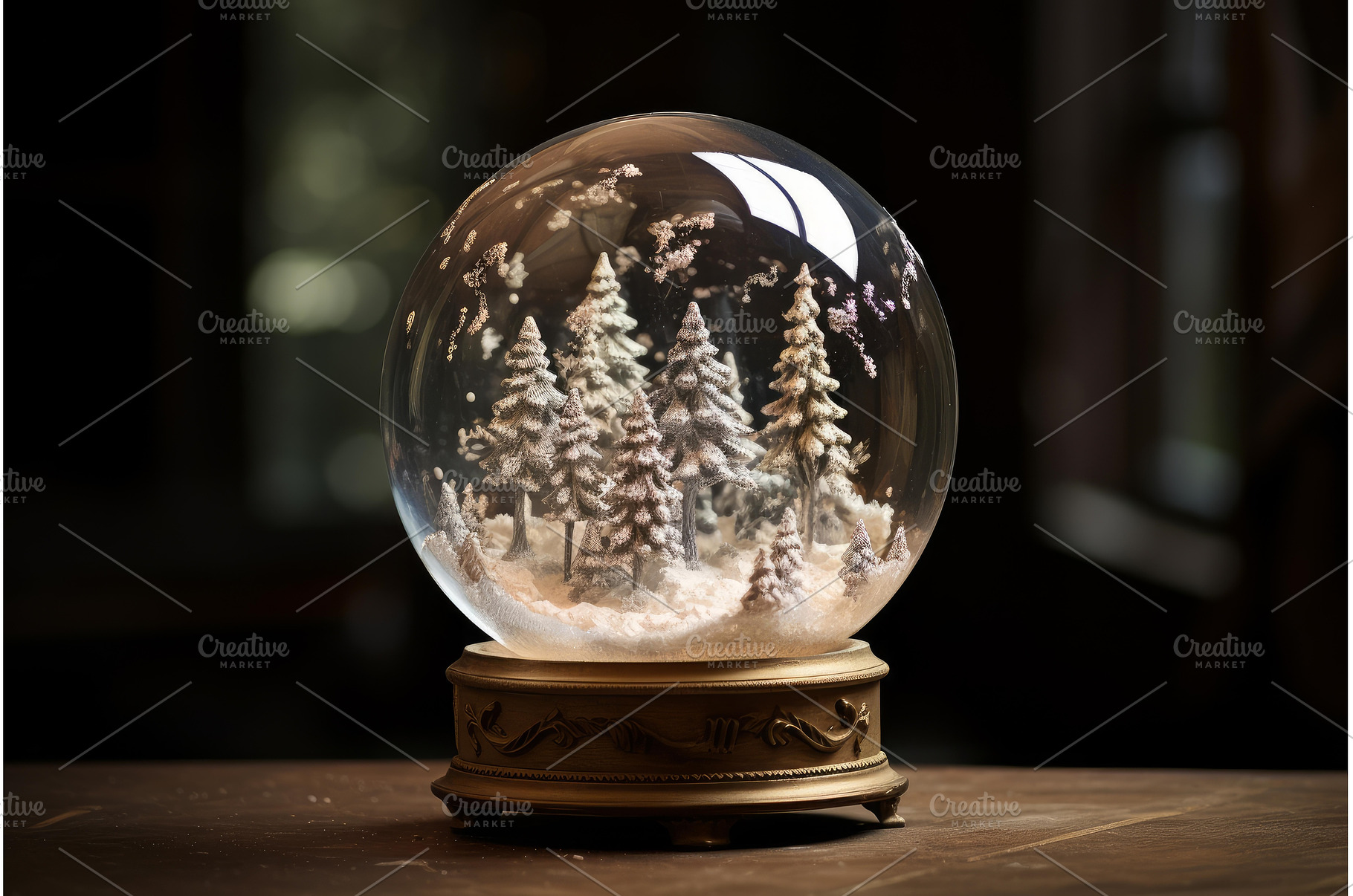 Enchanting Snow decorative globe, a Holiday Photo by Ylivdesign