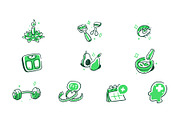 Health & Wellness Doodle Icon Set, an Object Illustration by SLAB! Design (Thumbnail 3 of 3)