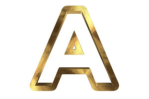 Gold Style Alphabet, Abc Typography