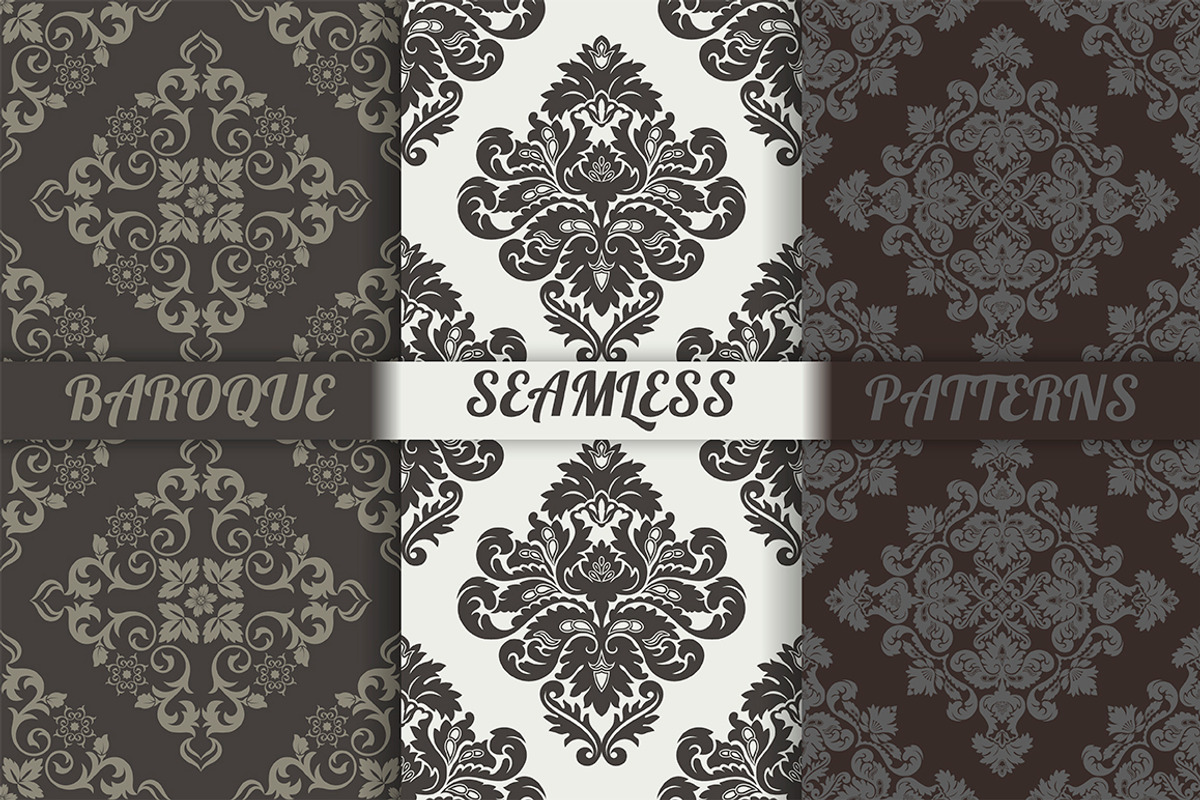 Damask seamless patterns set, a Pattern Graphic by pattern shop (Photo 1 of 4)