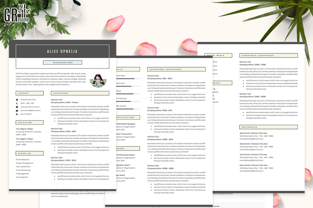 5 Pages Resume - CV Template, a Resume Template by GResume