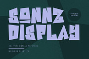 Sonnz Graffiti Display Typeface, a Handwritten Font by Maulana Creative (Thumbnail 1 of 7)