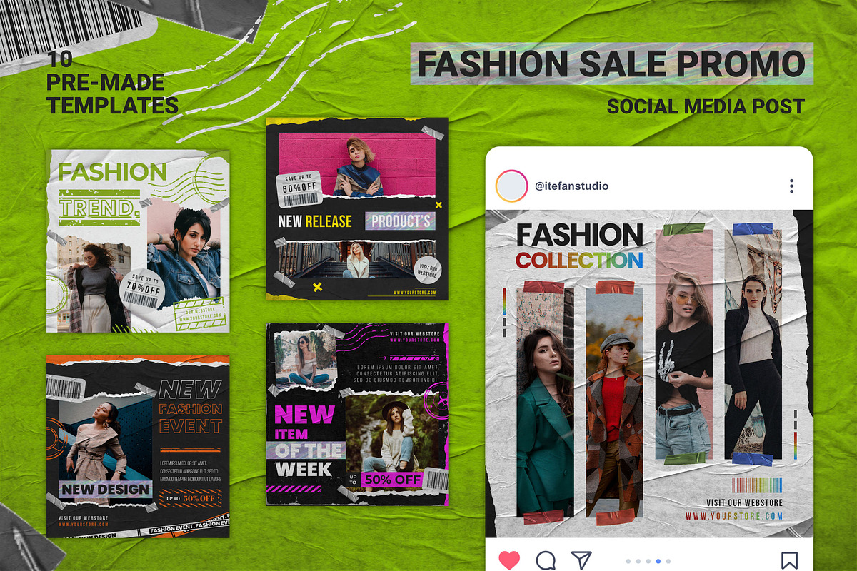 Fashion Sale Promo Social Media Post, a Social Media Template by itefan Studio (Photo 4 of 4)