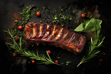 Grilled pork ribs with herbs and che, a Photo by Iftikhar Alam