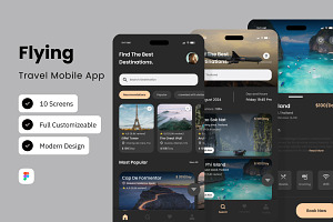 Flying - Travel Mobile App, an App Template by trabaskriya