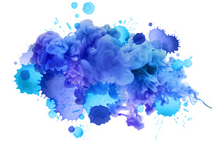 Colors in water and drops containing blot, abstract, and acrylic