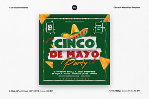 Cinco De Mayo Event Flyer, a Flyer Template by iDoodle Studio