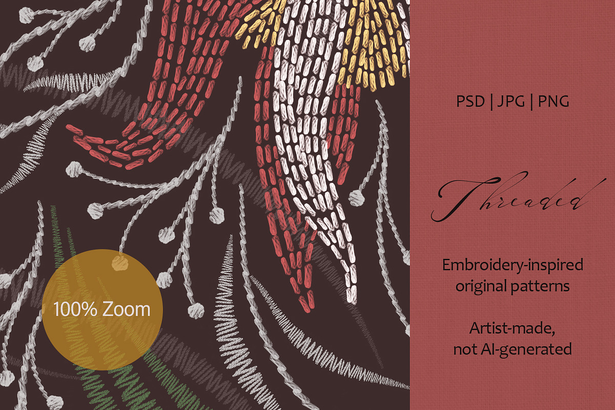 Embroidery Style Seamless Patterns, a Pattern Graphic by Svetlana Lerie (Photo 5 of 10)