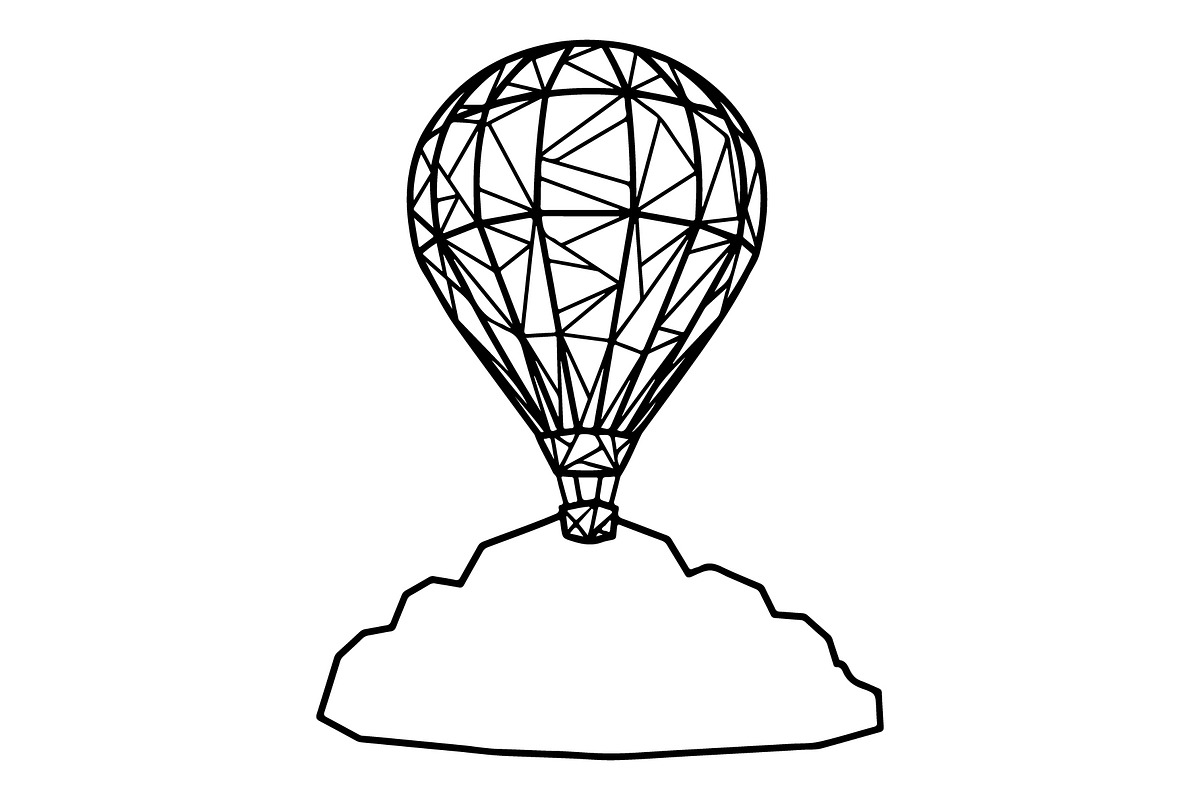 Hot Air Balloon Silhouette Bundle, an Object Illustration by Gaye Art (Photo 17 of 31)