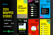 2024 Wrapped Story Templates (Canva), a Social Media Template by Anchor ‹A› Digital Design (Thumbnail 2 of 6)