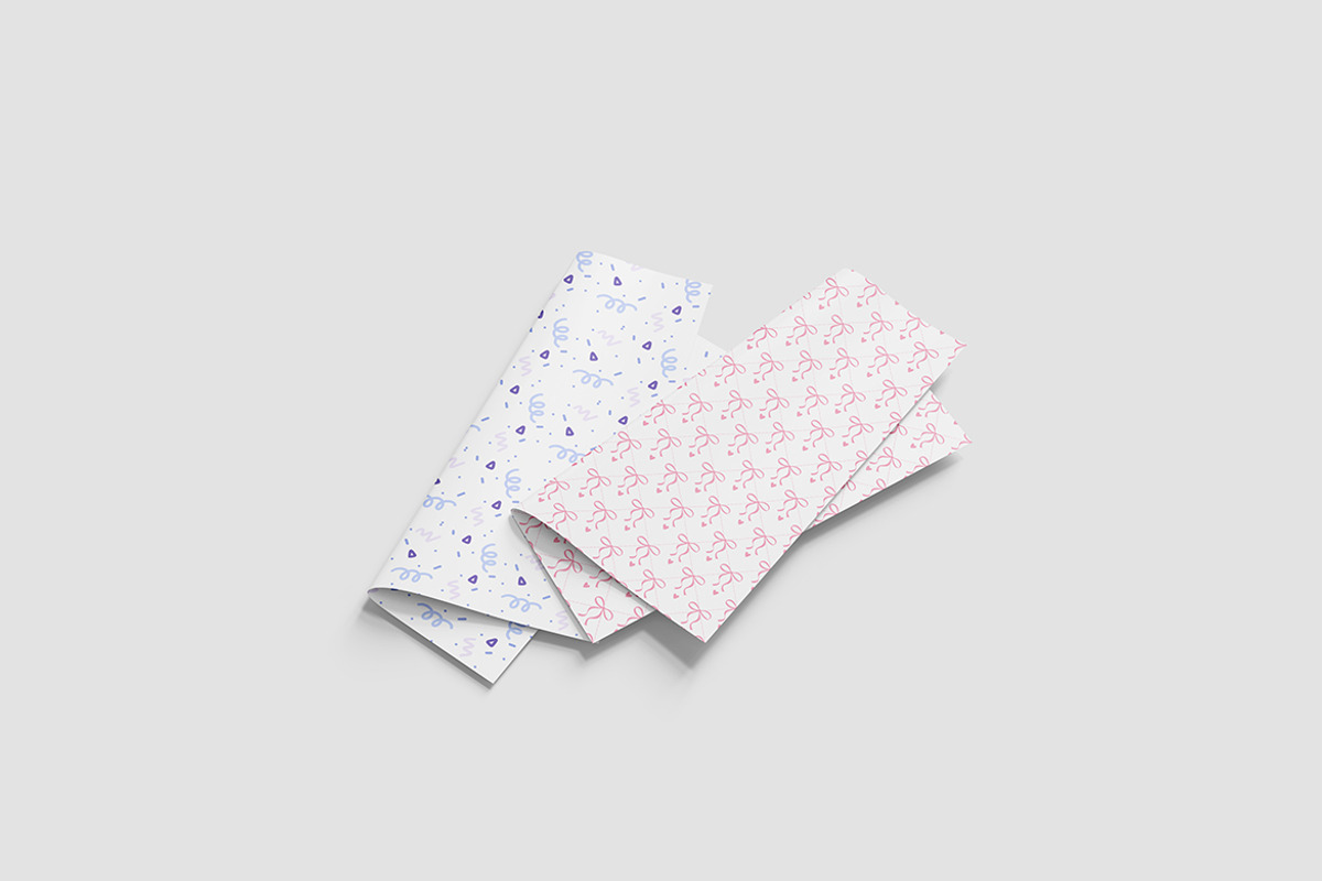 Gift Wrapping Paper Mockup Set, a Product Mockup by Indah (Photo 3 of 6)