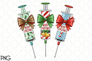 Christmas Nurse Syringe PNG, an Illustration by Black Bird Studio (Thumbnail 1 of 4)