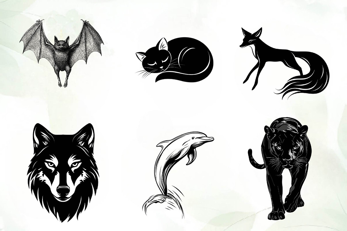 Black Animals icon clipart, an Illustration by CreationArt (Photo 2 of 5)