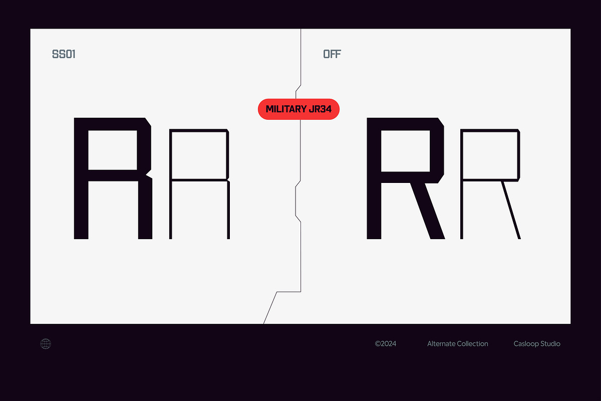 Military JR34 - Adventure 9 Fonts, a Sans Serif Font by Casloop Studio (Photo 4 of 9)