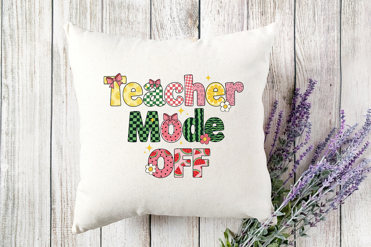 Funny Teacher Mode off Summer PNG, an Illustration by Designking (Photo 2 of 4)