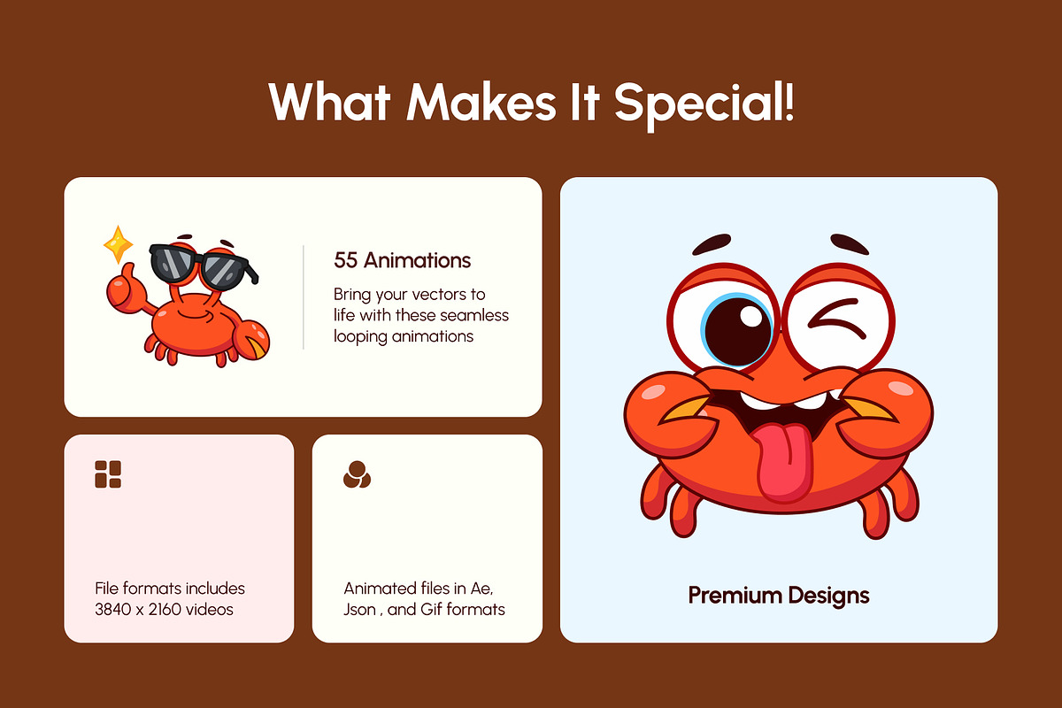 55 Animated Crab Vectors, an Emoji Icon by Brickclay (Photo 2 of 4)
