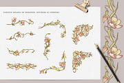 French Floral Art Nouveau Flower, a Decorative Illustration by Rachel Art Studio (Thumbnail 3 of 8)