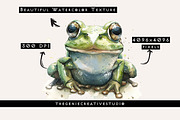Cute Green Frog PNG Clip Art Set, an Animal Illustration by Geniecreativestudio (Thumbnail 3 of 9)