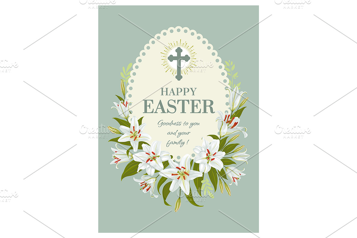 Easter Greeting Card Templates, a Card Template by Vector beauty (Photo 3 of 3)