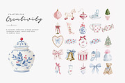 Grandmillennial Christmas Clipart, a Decorative Illustration by Patishop Art (Thumbnail 13 of 14)